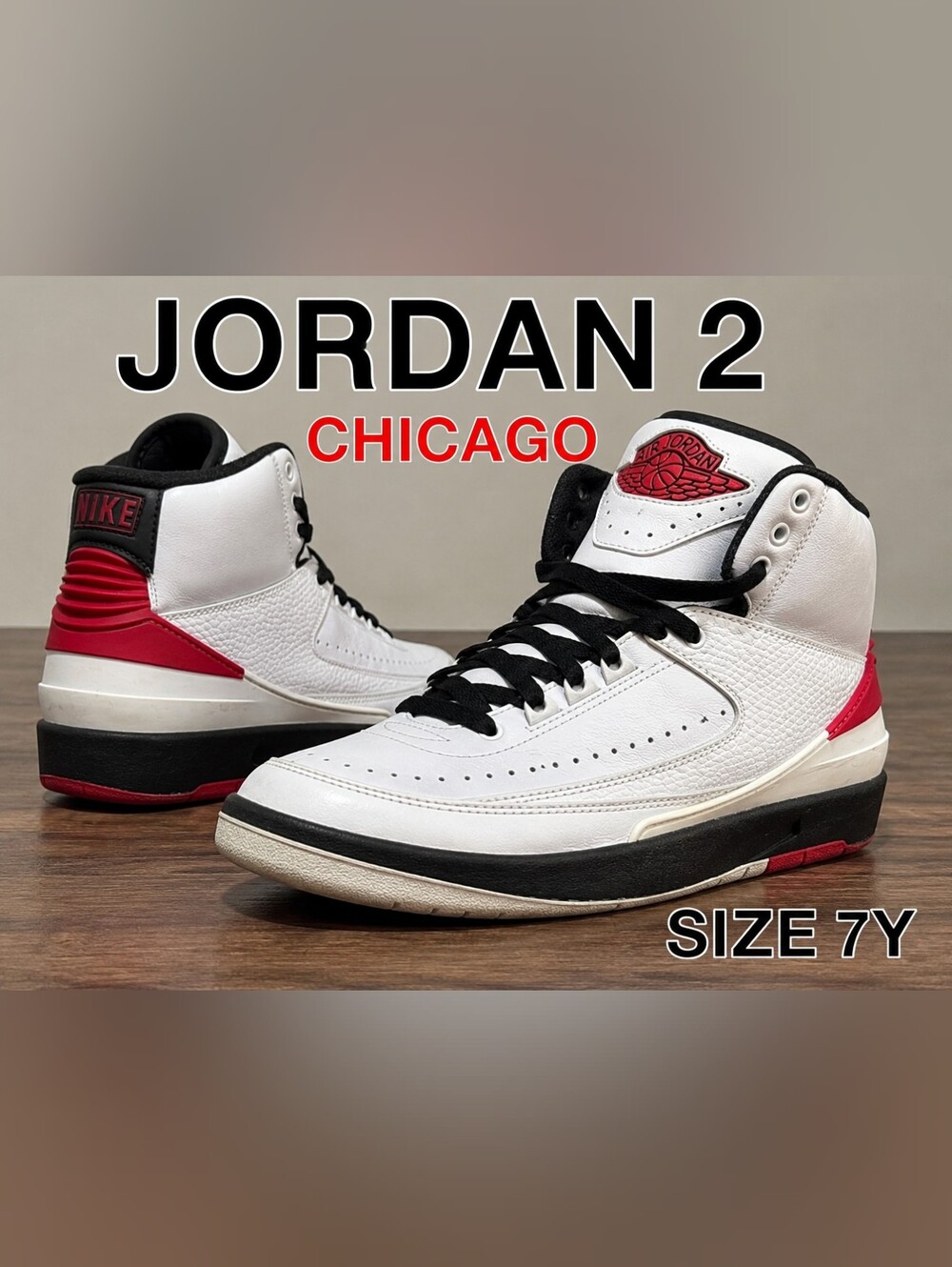 Air Jordan 2 Retro Chicago - White / Black / Red Men’s Shoes